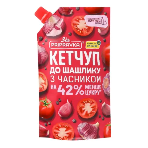 Кетчуп Pripravka 250 г д/пак. До шашлику з часником