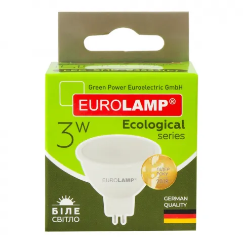 Лампа LED EuroLamp MR16 біла 3 Вт GU5.3