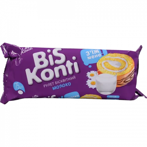 Рулет Конті BisKonti 150 г Молоко