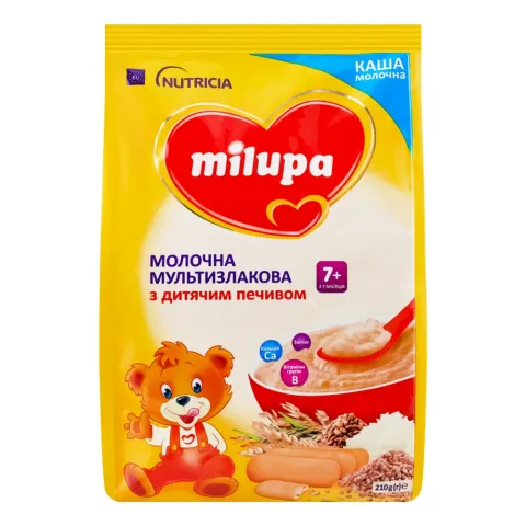 Каша Milupa 210 г мол. мультизлак. з дит. печивом 7+ міс.