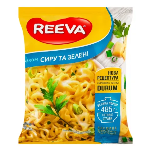 Локшина Reeva 85 г зі смаком сиру та зеленні