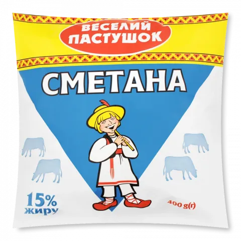 Сметана Веселий пастушок 15 350 г п/е
