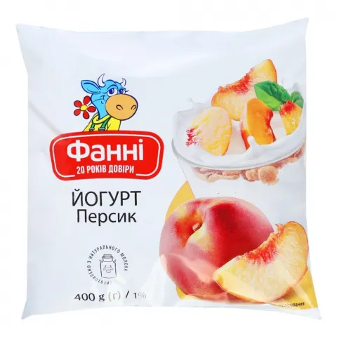 Йогурт Фанні 400 г 1 п/е Персик