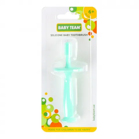 Зубна щітка Baby Team силікон. на присосці 7205