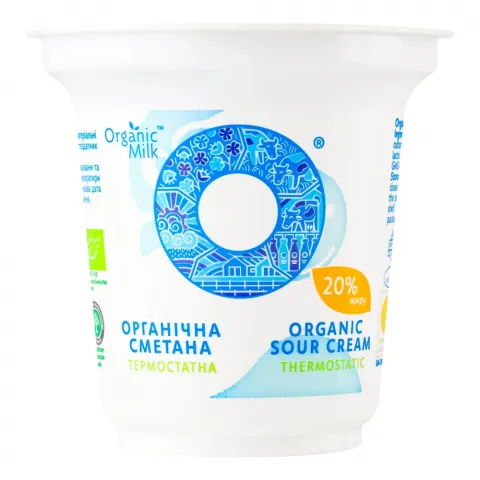 Сметана Organic Milk органіч. термостат. 20 250 г