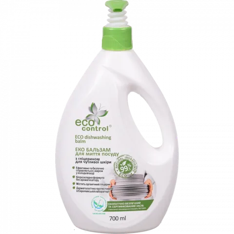 Бальзам д/посуду Eco Control 700 мл з гліцерином д/чутливої шкіри