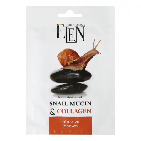 Маска д/обличчя тканинна Elen Snail mucin and Collagen