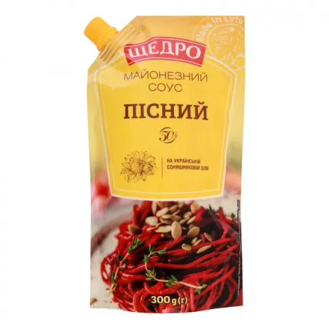 Майонезний соус Щедро 300 г д/пак. Пісний 50