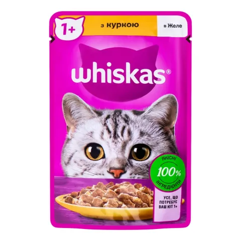 Корм д/котів Віскас 85/100 г пак. Курка в желе