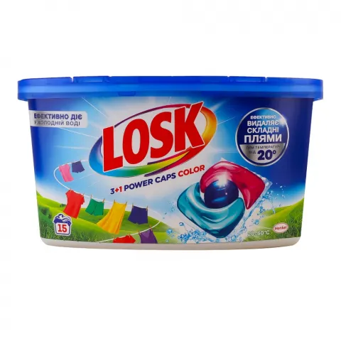 Гель д/прання Losk Тріо-Капсули Колор 15/12 шт.