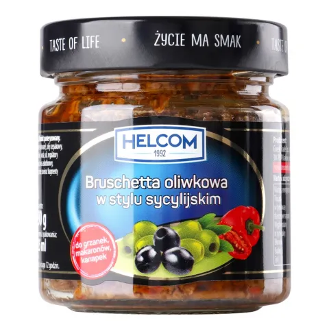 Конс закуска HELCOM 225 мл Брускетта сицилійська з оливками (Польща)