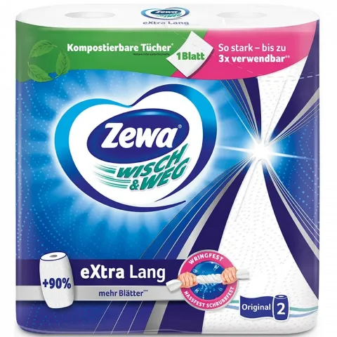 Рушники кухонні Zewa 2 шт. Wisch and Weg Classic