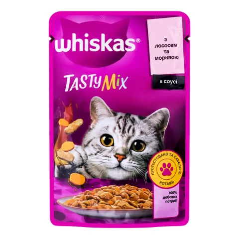Корм д/котів Віскас Tasty Mix 85 г Лосось та Морква