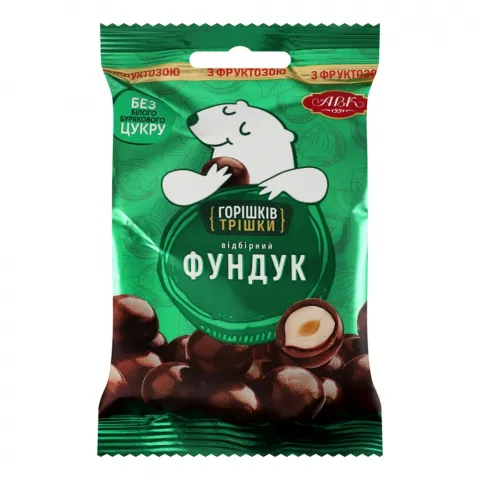 Драже АВК 75 г Фундук у мол. шок. з фруктозою