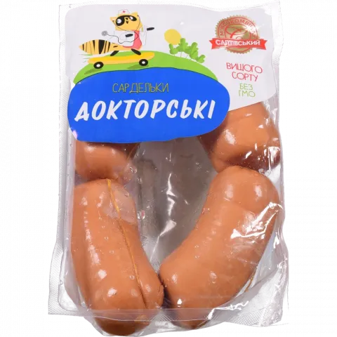 Сардельки СМК Докторські в/ґ (черева) порц. ваг.