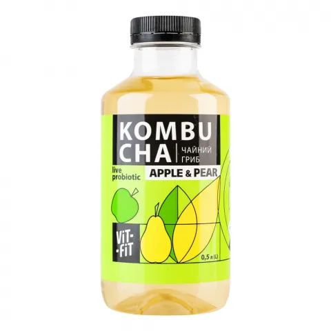 Напій б/алк. Vit-Fit 0,5 л Kombucha Apple and Pear