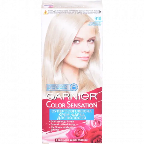 Фарба Garnier Колор Сенсейшн 910 Графітовий ультраблонд