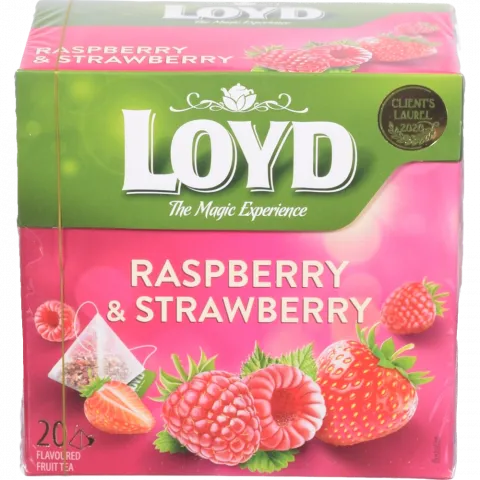 Чай Loyd 20 шт. пірам. Малина Полуниця (Польща)