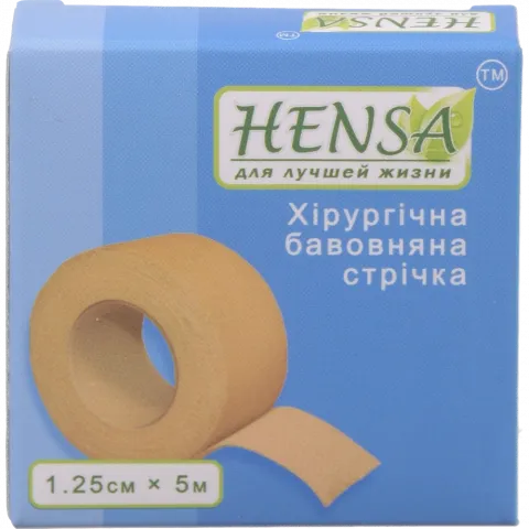 Хірургічна бавов. стрічка 1,25 см х 5 м (тілесний)