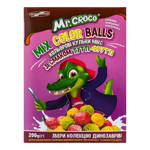 Сухий сніданок Зол. Зерно Кульки 200 г Mix Color Balls Тутті-Фрутті