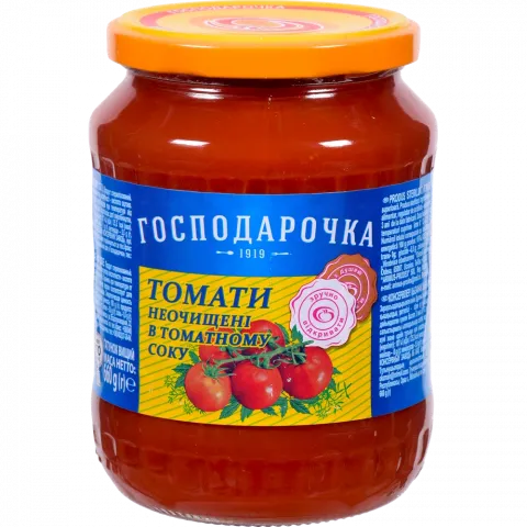 Конс Томати Господарочка 660 мл скл. твіст неочищені в т/с