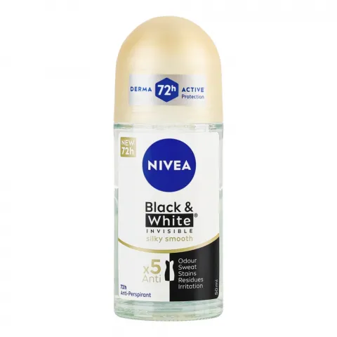 Дезодор Nivea 50 мл deo кульк. Чорне та біле невидимий Гладкий шовк