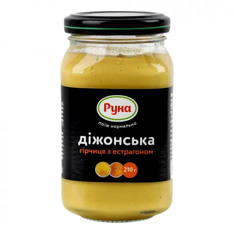 Гірчиця Руна 210 г Діжонська з естрагоном