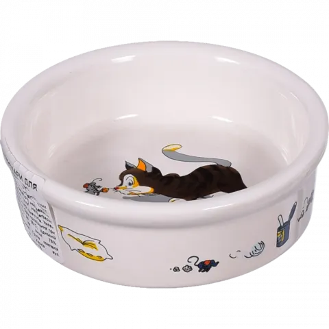 Миска д/котів 0,2 л/11,5 см керам. арт. 4007