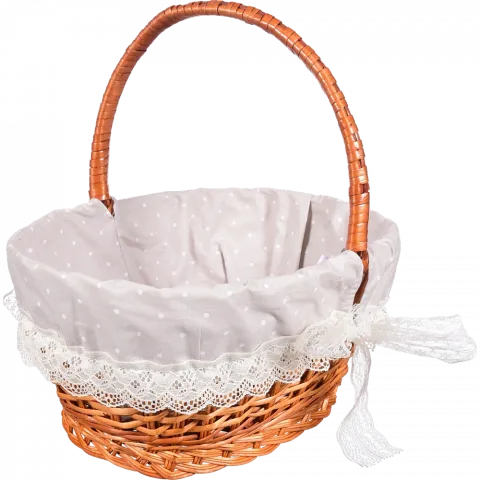 Кошик плетений/текст/мереж Горошок/бежевий 3 42х28х19 см