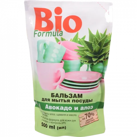 Бальзам д/посуду BIO 500 мл д/пак. Авокадо, алое