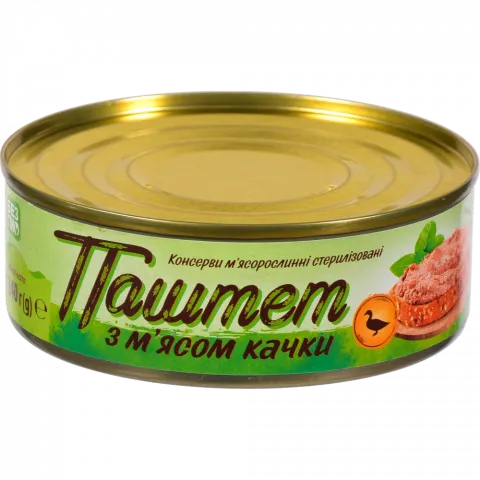 Паштет 240 г з м`ясом качки