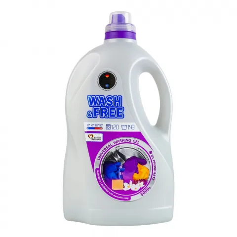 Гель д/прання Wash and Free 5000 г універсальний Жасмин та лаванда з марсельським милом