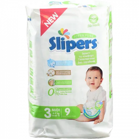 Підг. Slipers S-203 3 Midi 9 шт. (4-9 кг) И264 (Туреччина)