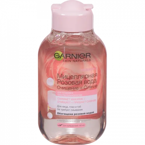 Вода міцелярна Garnier 100 мл Sk.Nat. з трояндовою водою д/очищення шкіри обличчя