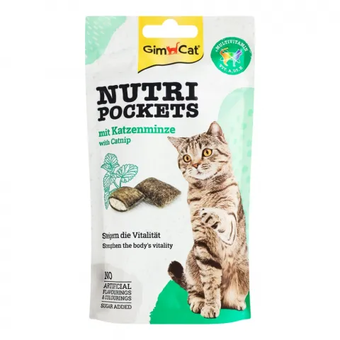 Снеки Gimpet GimCat Nutri Pockets 60 г Котяча м`ята+мультивітамін