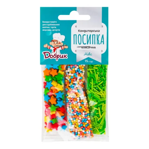 Посипка д/пасхи Добрик 3 стіка перламутр