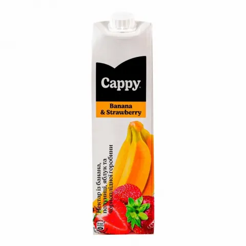 Нектар Cappy 1 л Банан-полуниця-яблуко-горобина