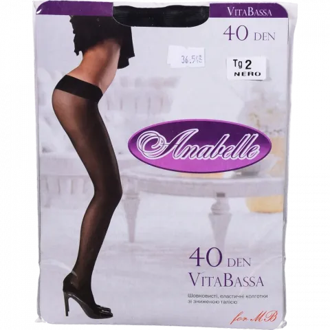Колготки ANABELLE Vita Bassa 40 Nero 2