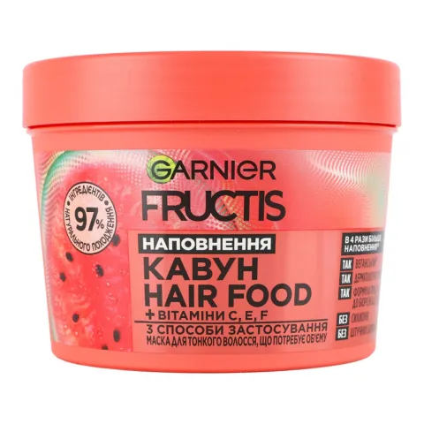 Маска д/волосся FRUCTIS 390 мл Superfood Соковитий кавун д/тонк. волосся
