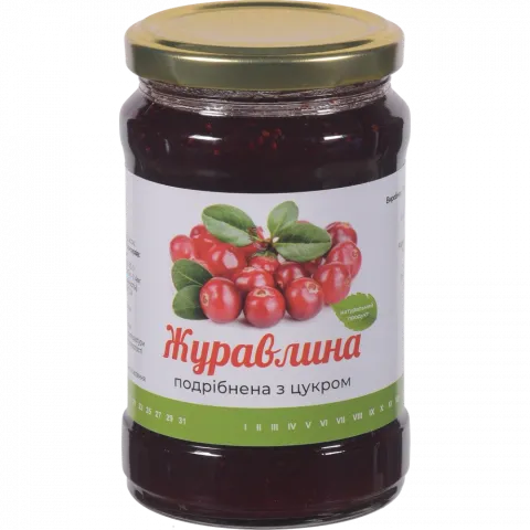 Конс Журавлина 350 г скл. подрібнена з цукром