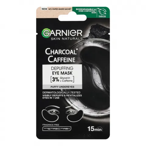 Патчі п/очі Garnier 5 г Sk.Nat з кофеїном д/зменшення мішків під очима