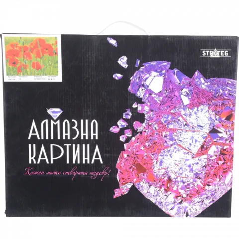 Набір д/творчості Стратег Алмазна картина Квіти 40х50 см