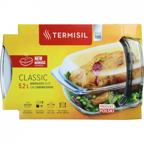 Кастрюля TERMISIL PNSP520A 5,2 л прямокутна класична ж/с И255 (Польща)