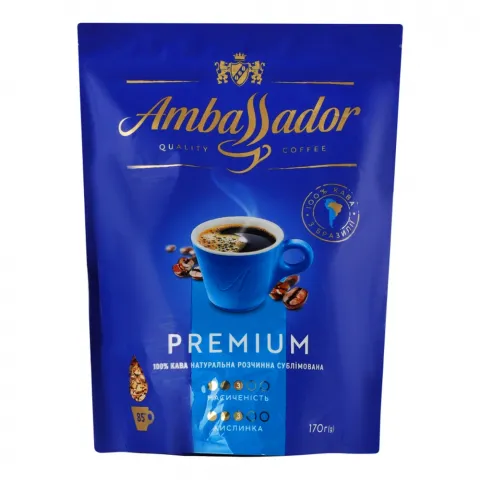 Кава Ambassador 170 г пак. розч. Premium