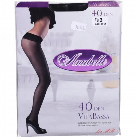 Колготки ANABELLE Vita Bassa 40 Nero 3