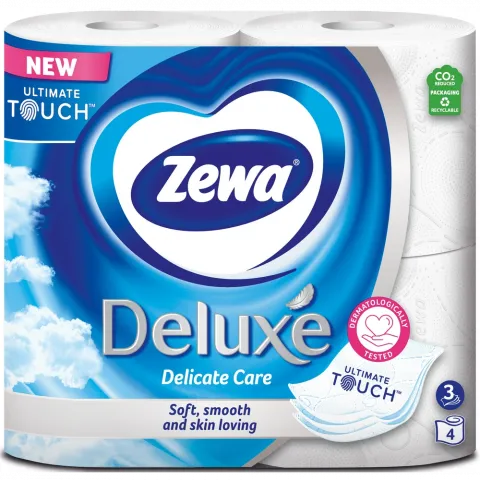Туалетний папір Zewa 4 шт. Deluxe білий
