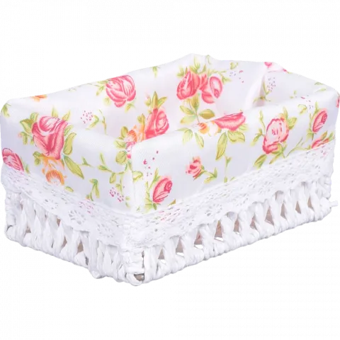 Коробка меблева з тканиною 19x13x8 см арт. SY17809-28 Rose И543