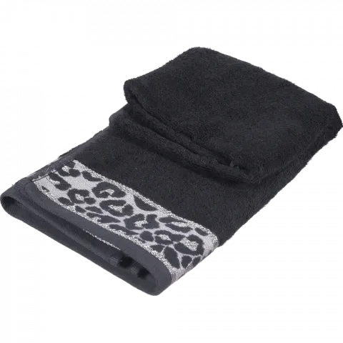 Рушник Leopard 50х90 450 г/м2, чорний арт. 8R9700 И419