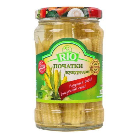 Конс Початки кукурудзи Ріо 220 г скл.