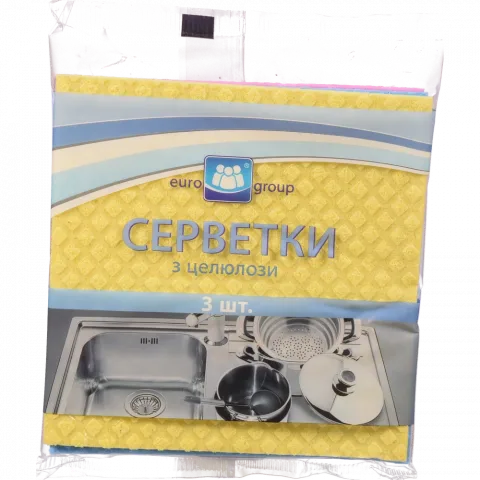 Серветка целюлозна Єврогруп 3 шт.